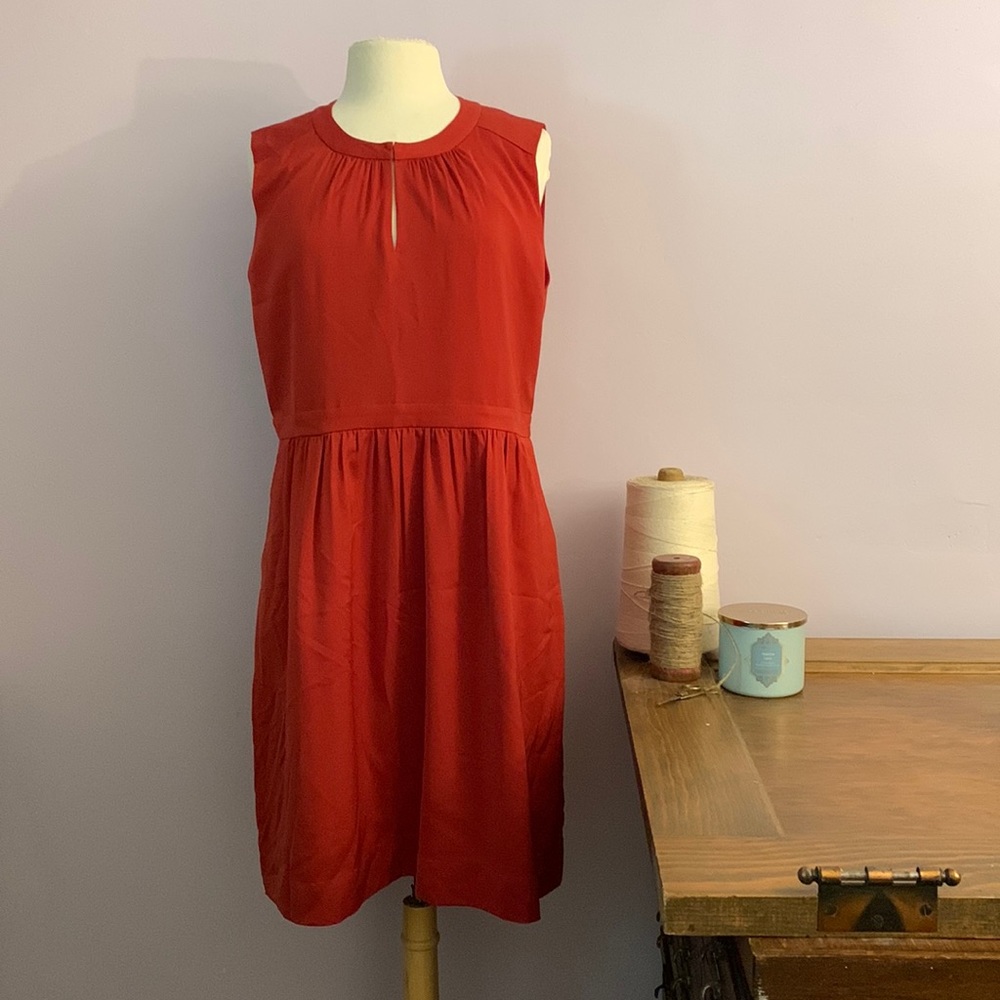 J. Crew A line dress with Keyhole front 14
